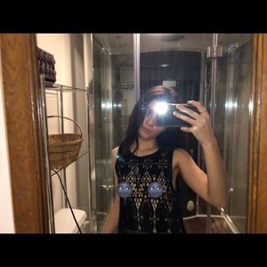 Black Crochet tank top size medium